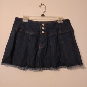 NWT Rewash High Rise Denim Pleated Mini Skirt